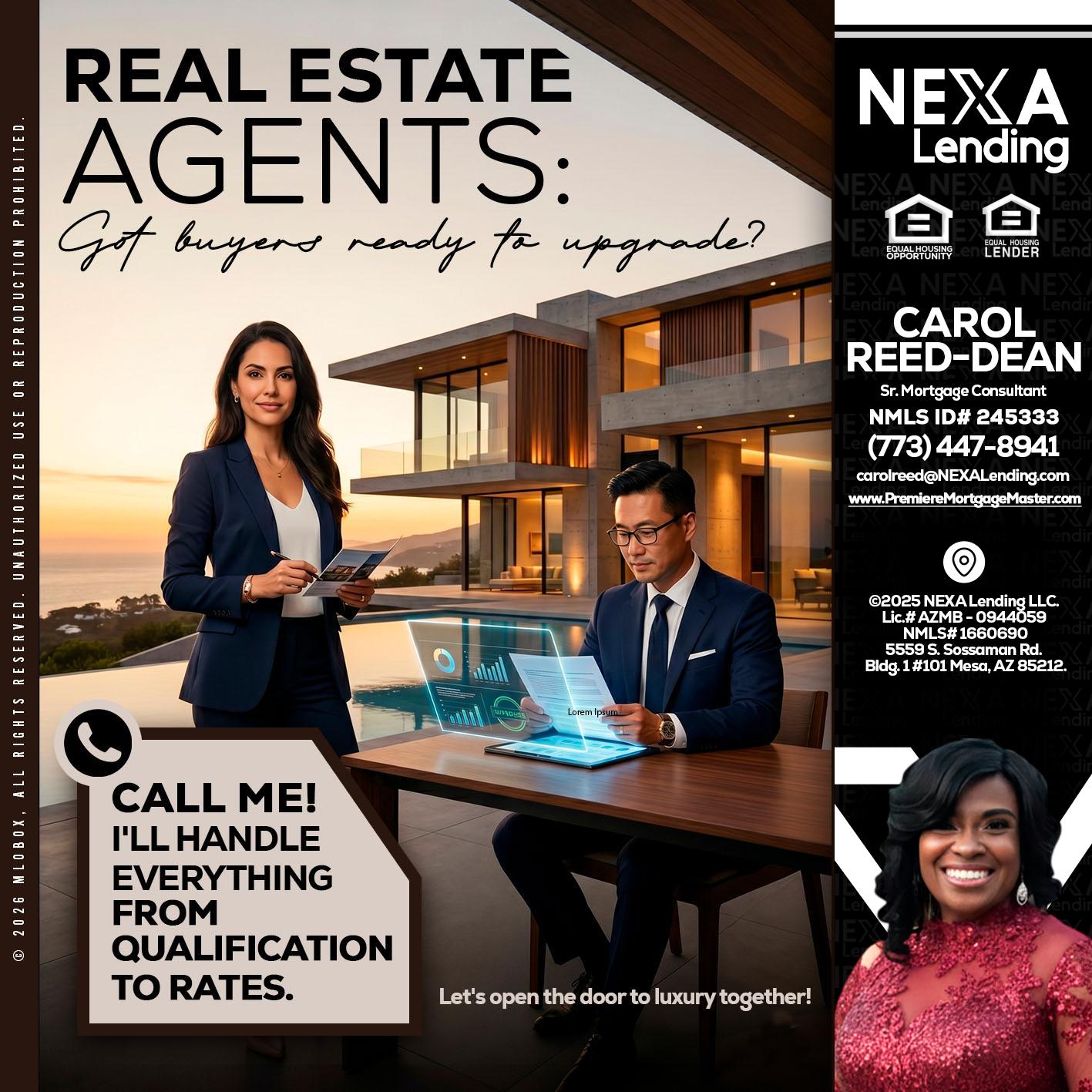 REAL ESTATE AGENTS - Carol Dean -Sr. Mortgage Consultant