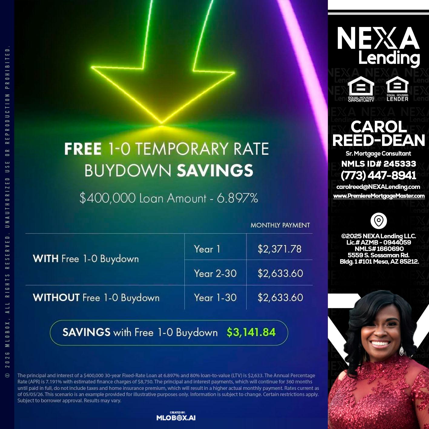 BUYDOWN - Carol Dean -Sr. Mortgage Consultant