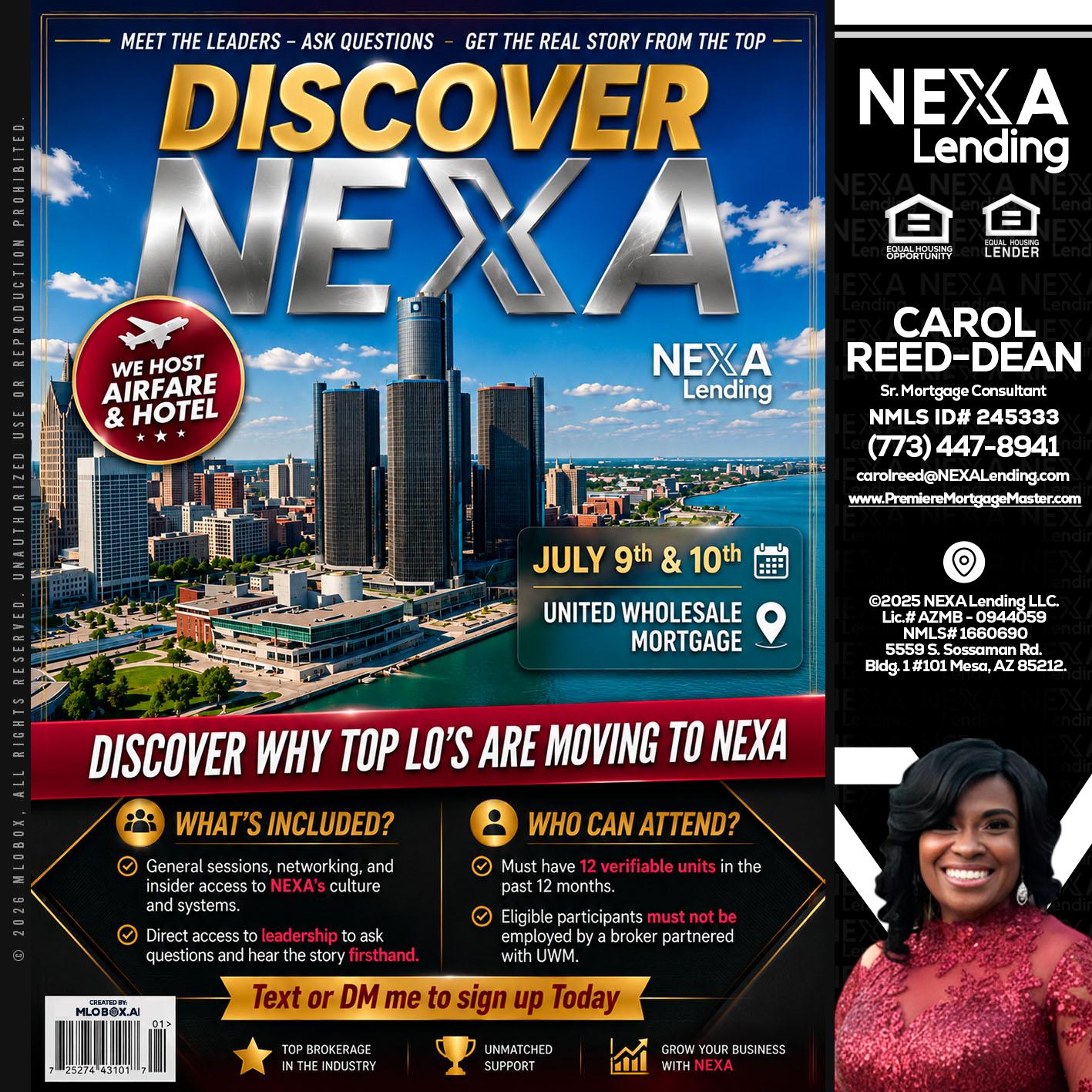 DISCOVER NEXA - Carol Dean -Sr. Mortgage Consultant