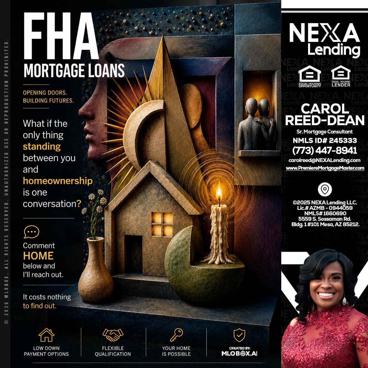 FHA - Carol Dean -Sr. Mortgage Consultant
