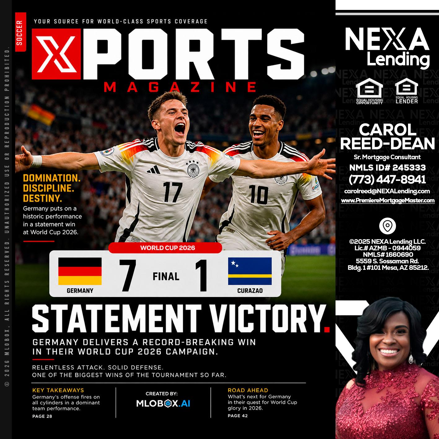 GERMANY VS CURASSAO (7-1) - Carol Dean -Sr. Mortgage Consultant