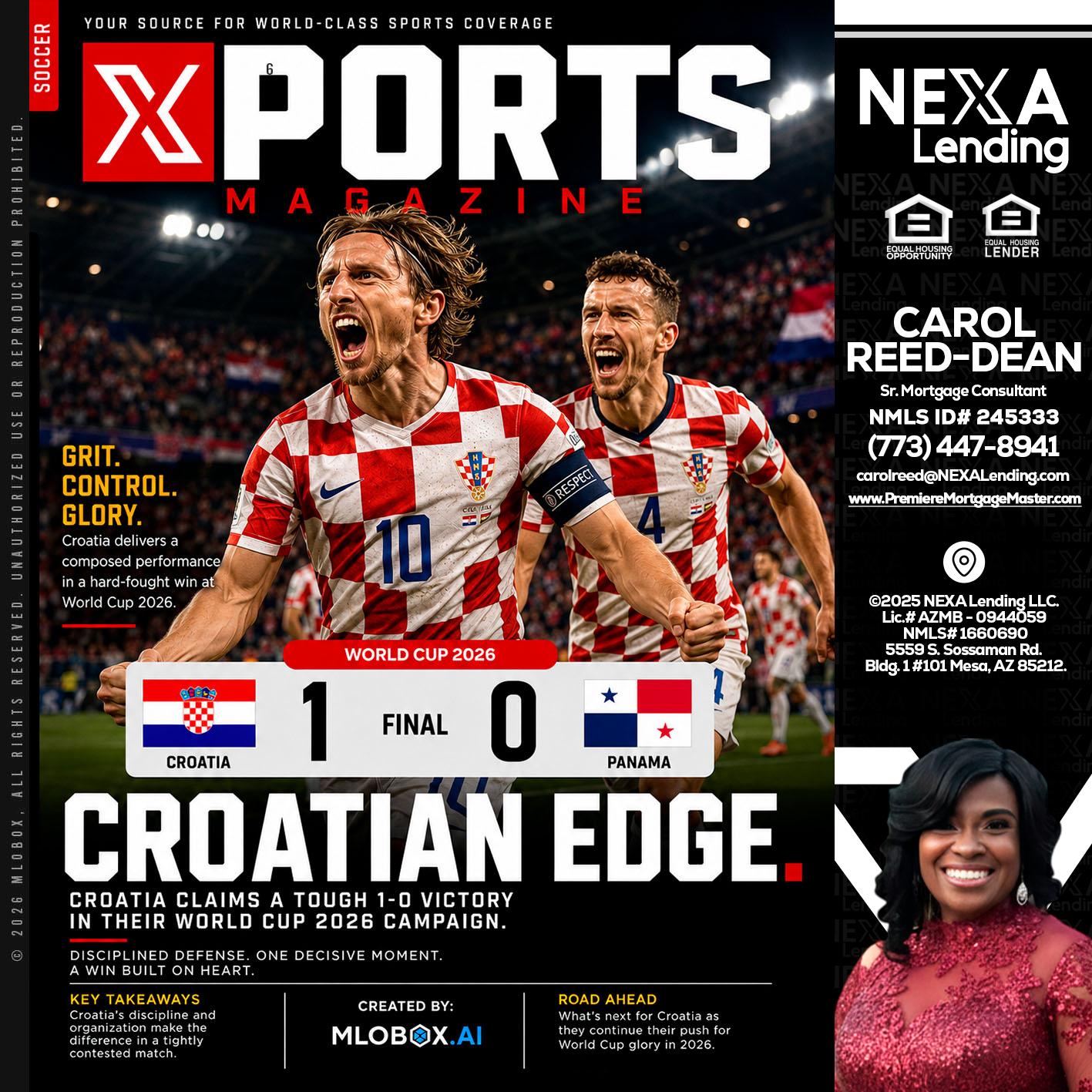 CROATIA 1-0 PANAMA - Carol Dean -Sr. Mortgage Consultant