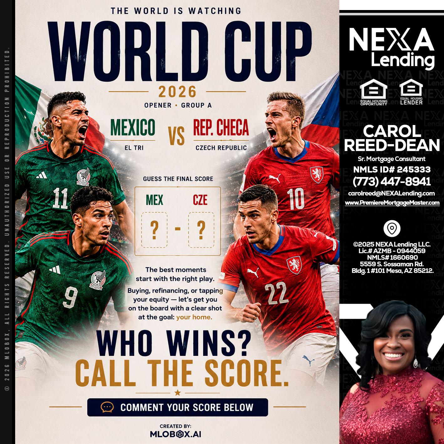 WORLD CUP 2026 - Carol Dean -Sr. Mortgage Consultant