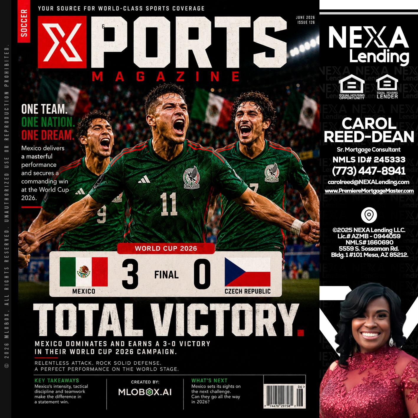 World Cup 2026 MEX 1-0 CZECH - Carol Dean -Sr. Mortgage Consultant