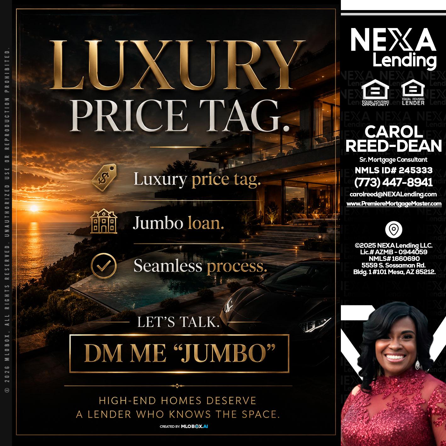LUXURY PRICE - Carol Dean -Sr. Mortgage Consultant