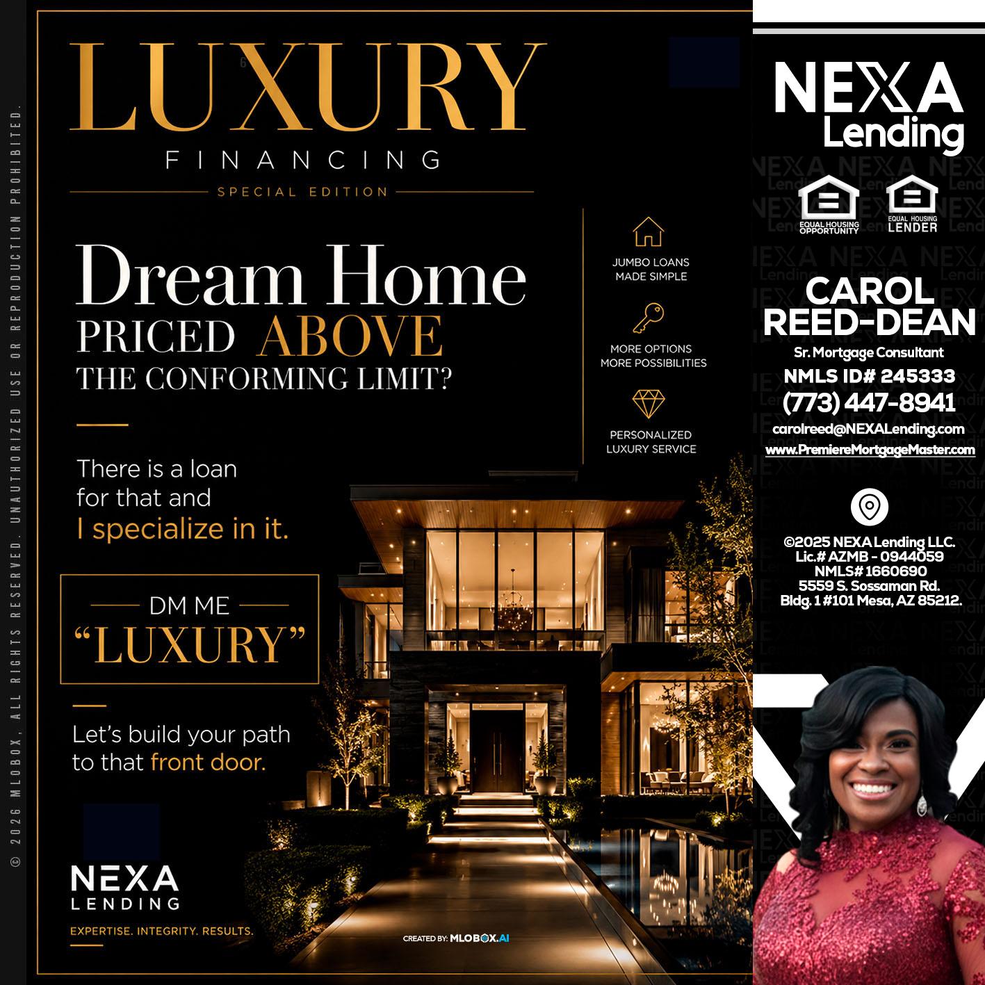 LUXURY - Carol Dean -Sr. Mortgage Consultant