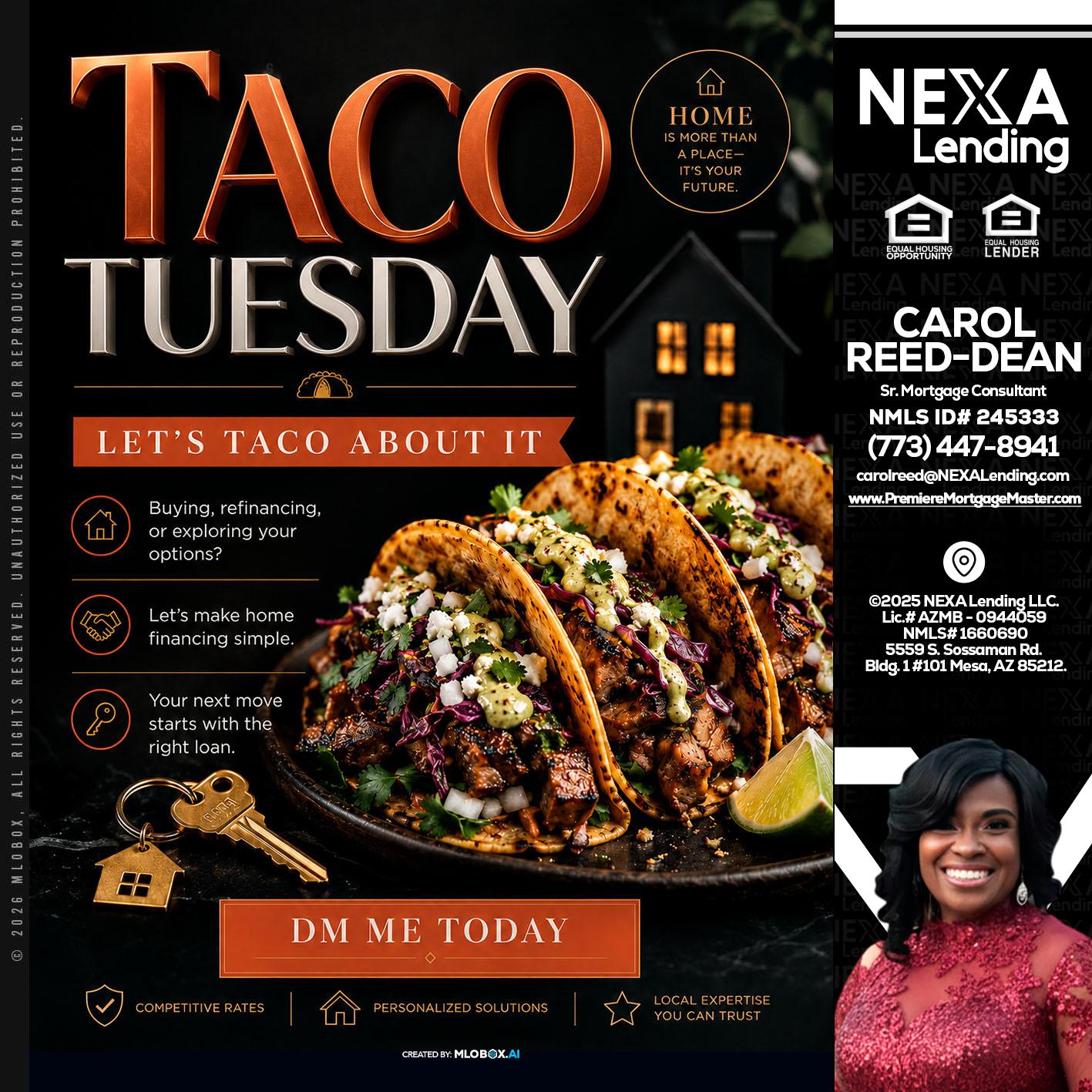 TACO TUESDAY - Carol Dean -Sr. Mortgage Consultant