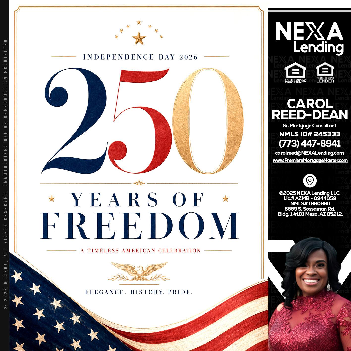 250 YEARS - Carol Dean -Sr. Mortgage Consultant