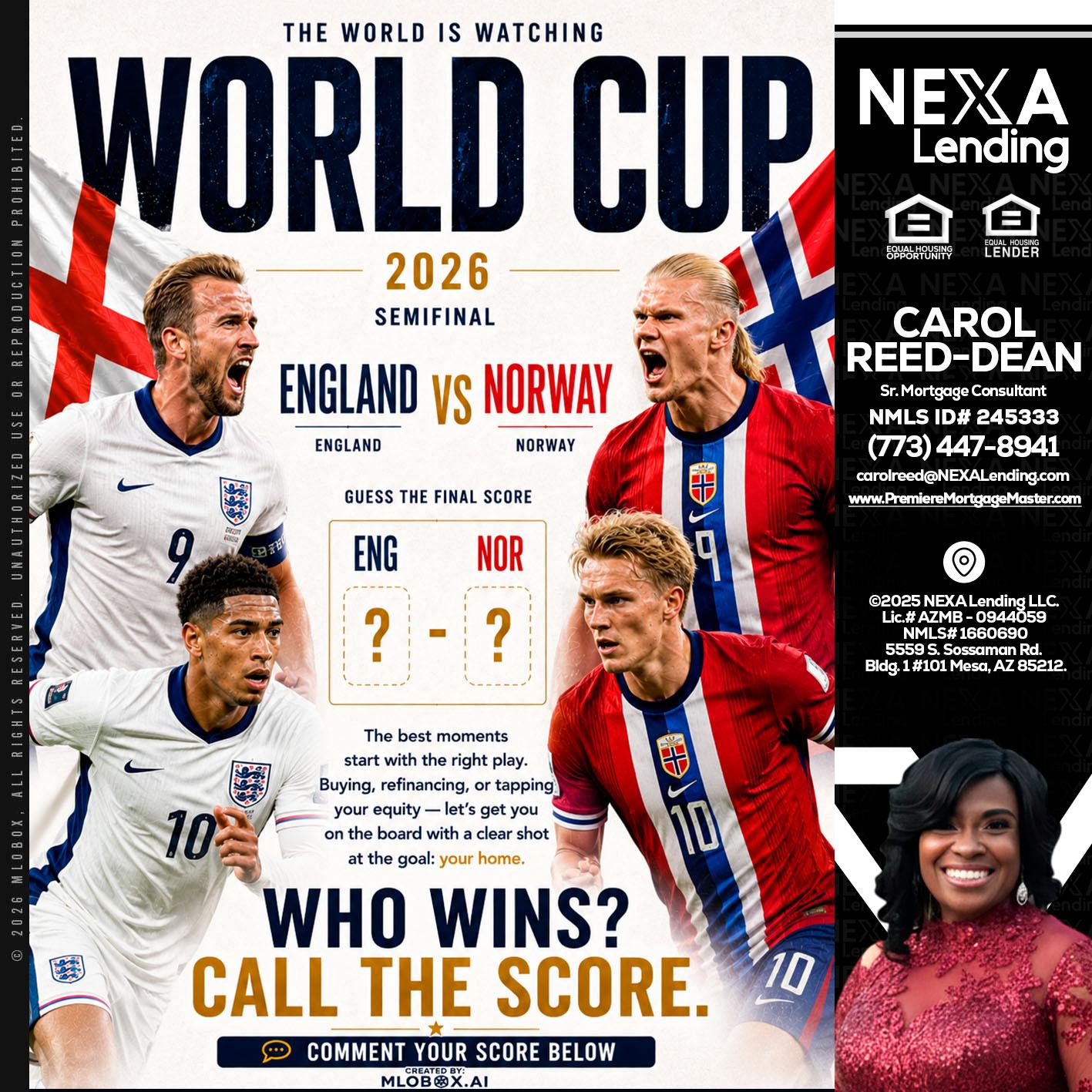WORLD CUP 2026 - Carol Dean -Sr. Mortgage Consultant