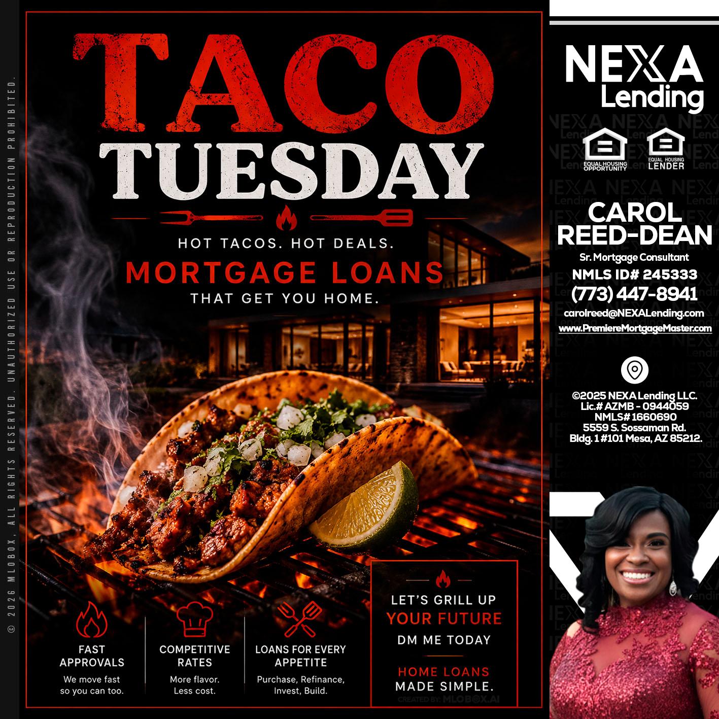TACO TUESDAY - Carol Dean -Sr. Mortgage Consultant