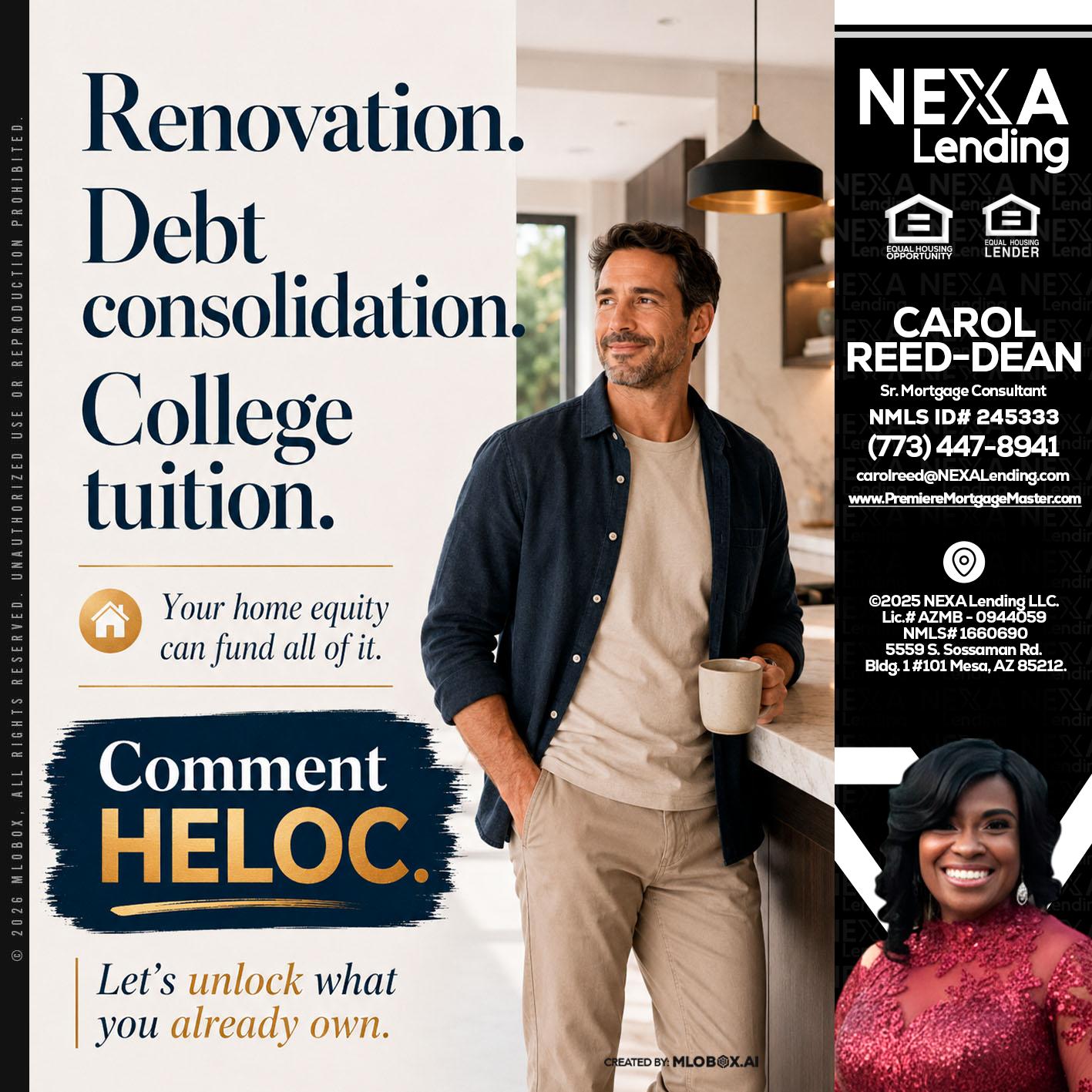 RENOVATION DEBT - Carol Dean -Sr. Mortgage Consultant