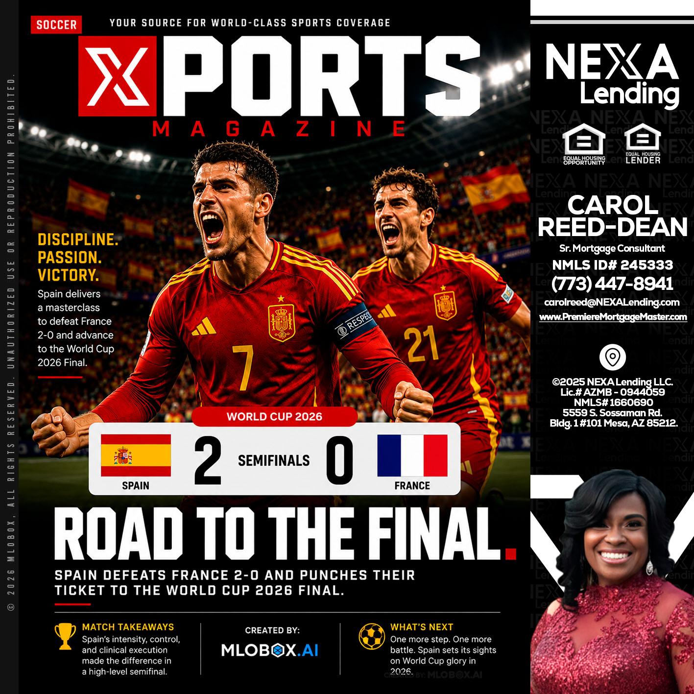 XPORTS WORLD CUP 2026 - Carol Dean -Sr. Mortgage Consultant