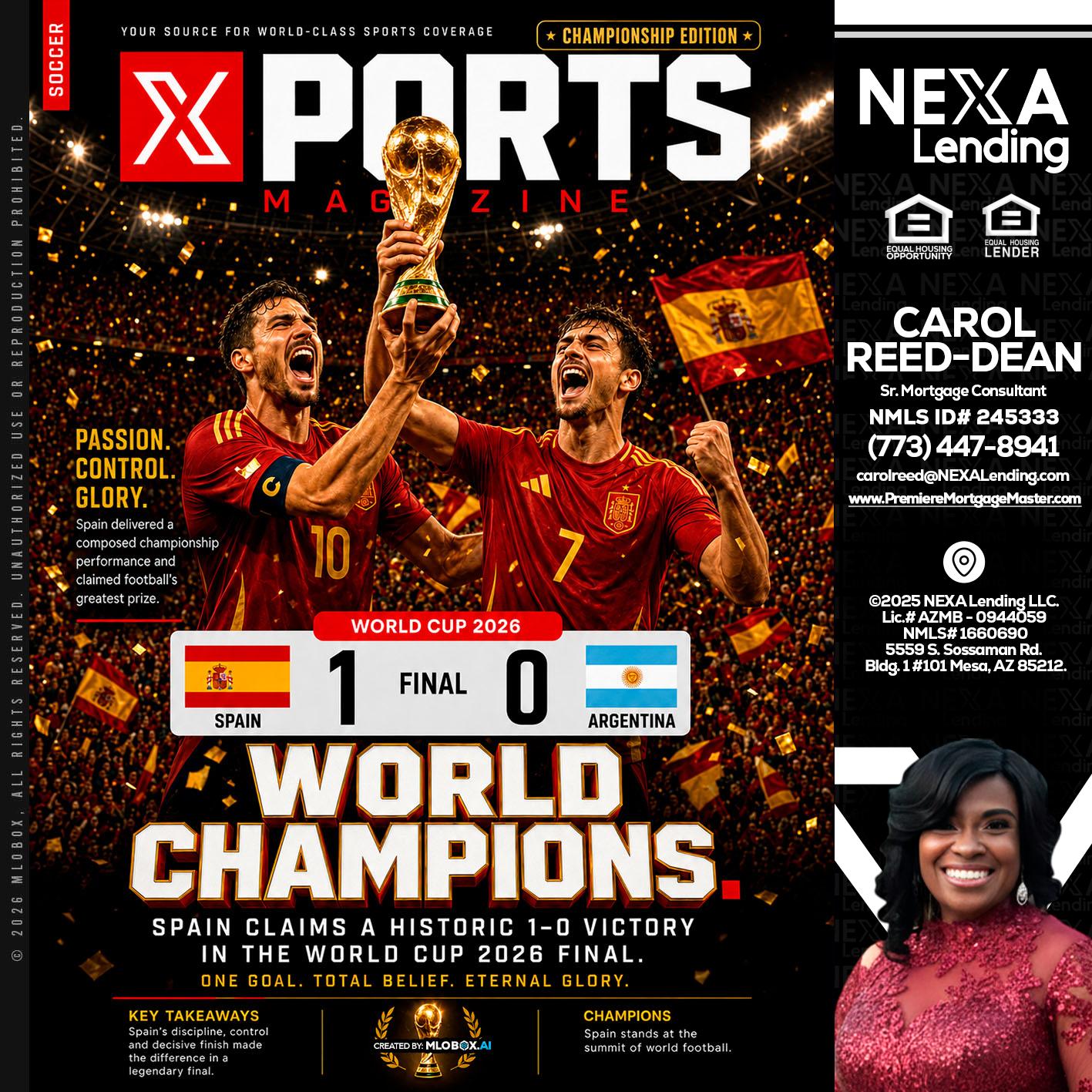 SPAIN CHAMPION - Carol Dean -Sr. Mortgage Consultant