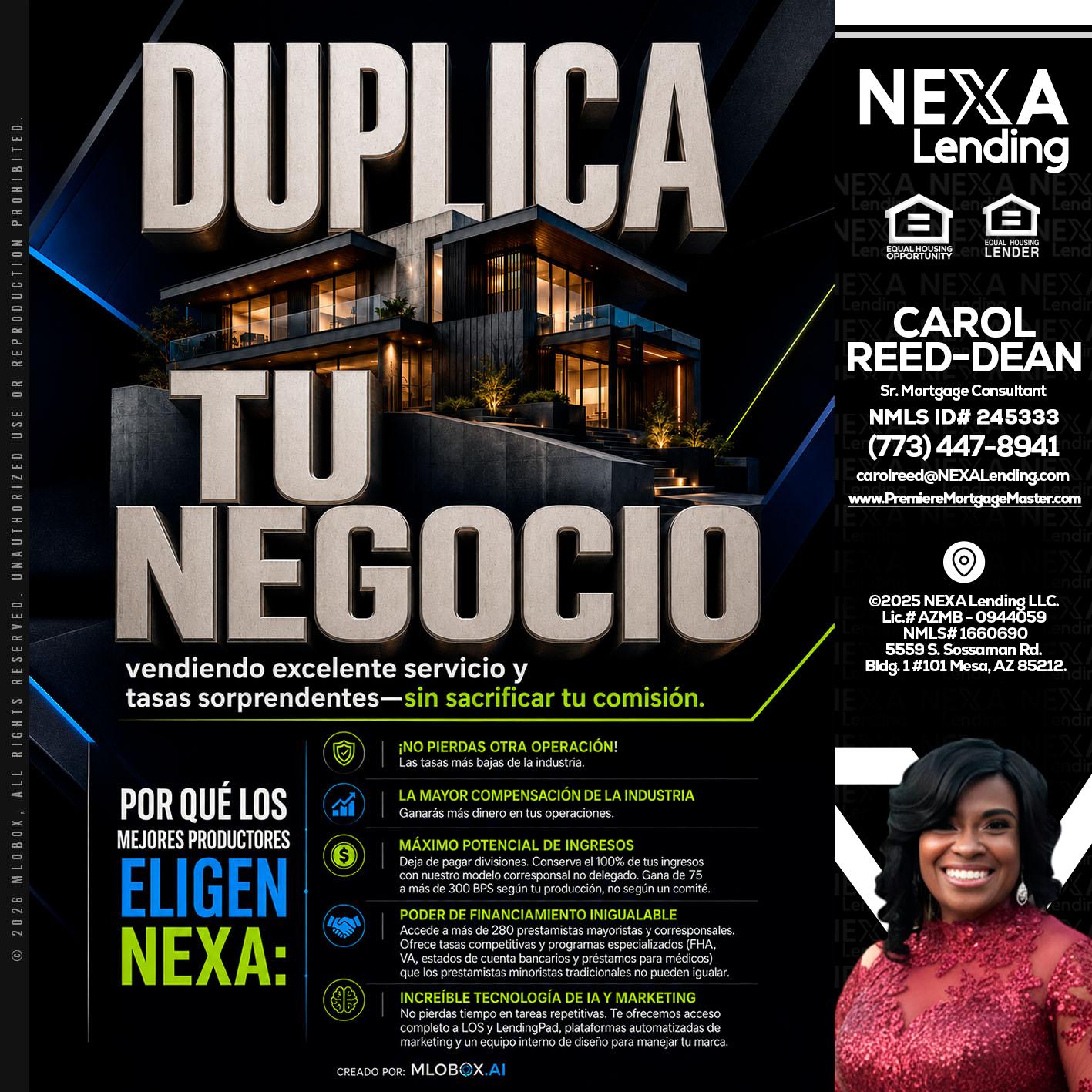 DUPLICA TU NEGOCIO - Carol Dean -Sr. Mortgage Consultant