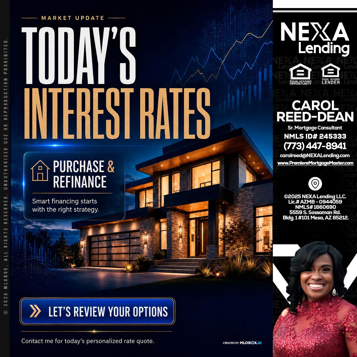 TODAYS RATES - Carol Dean -Sr. Mortgage Consultant