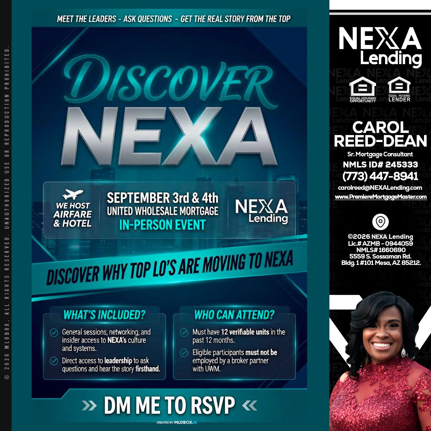 DISCOVER NEXA - Carol Dean -Sr. Mortgage Consultant