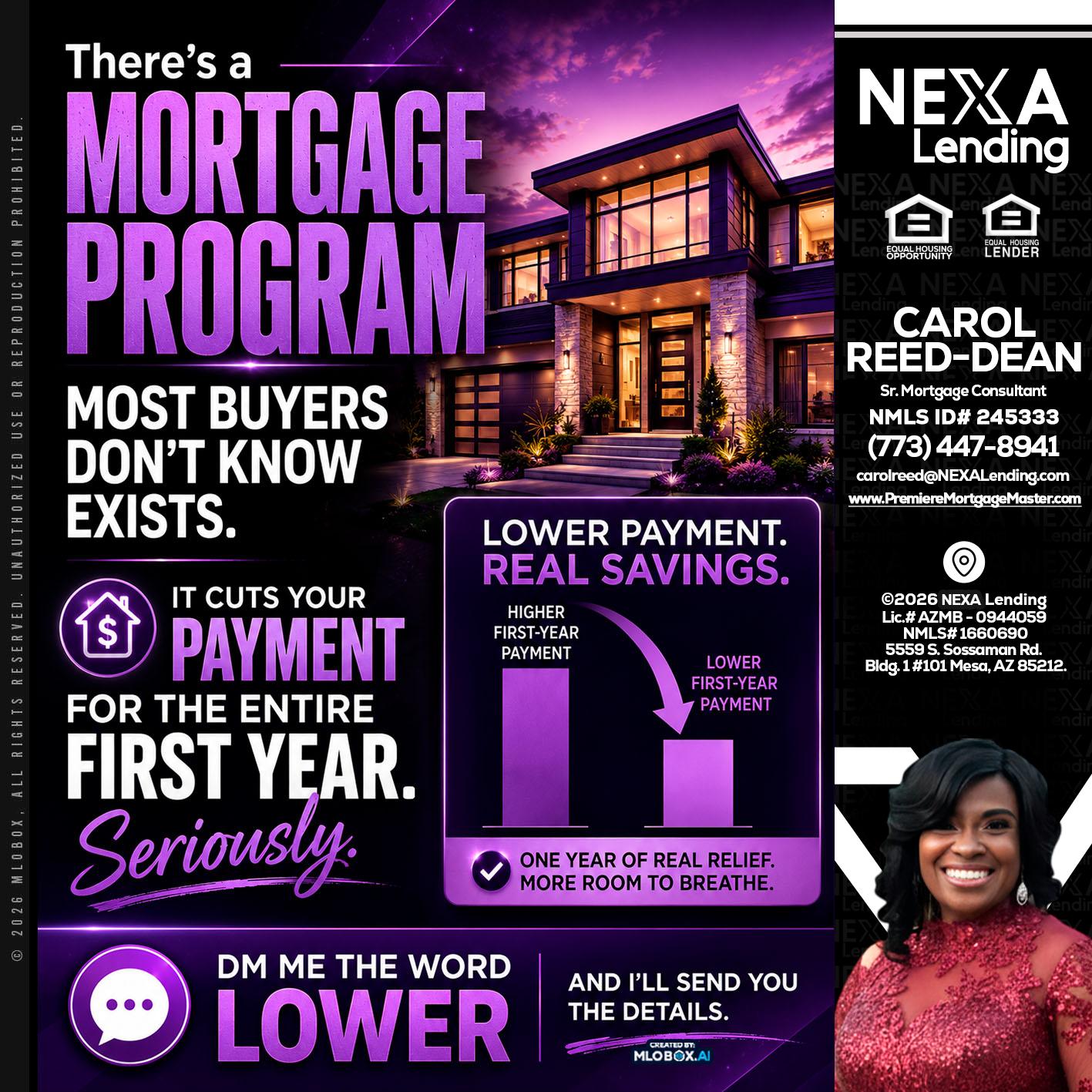 MORTGAGE PROGRAM - Carol Dean -Sr. Mortgage Consultant