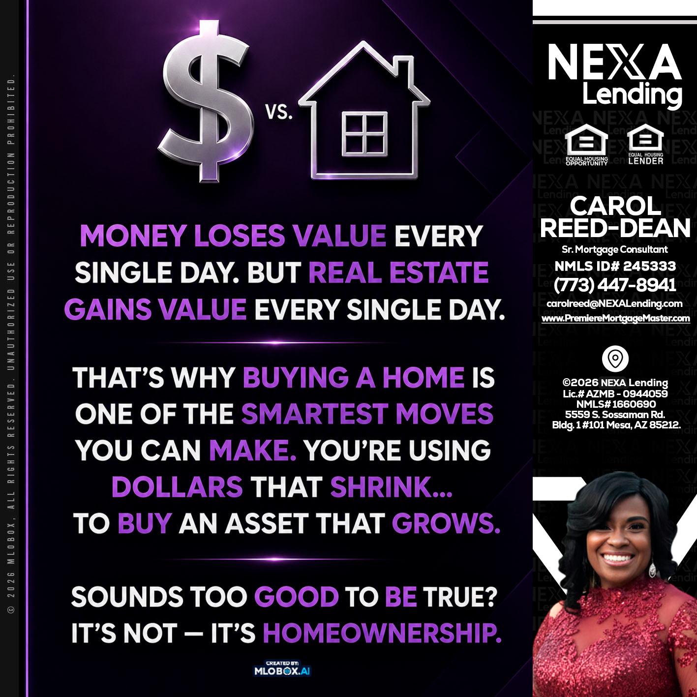 MONEY LOSES - Carol Dean -Sr. Mortgage Consultant