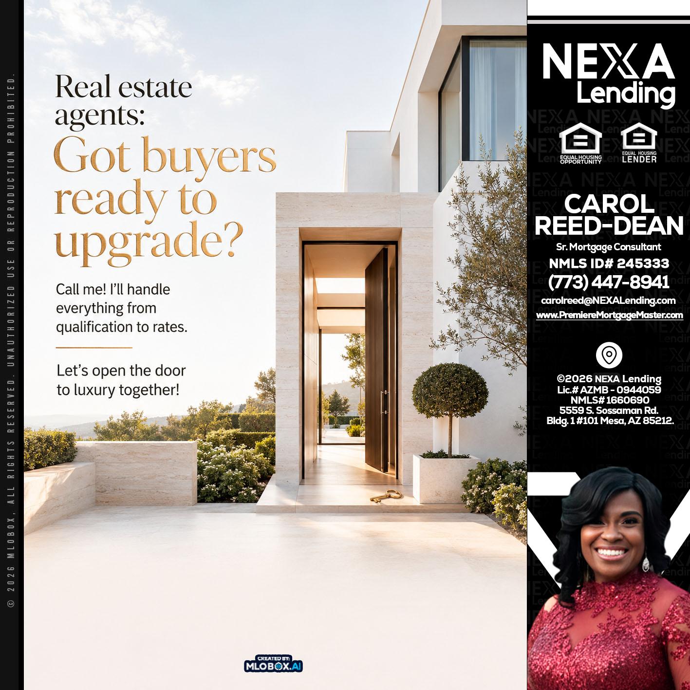 REAL ESTATE AGENTS - Carol Dean -Sr. Mortgage Consultant