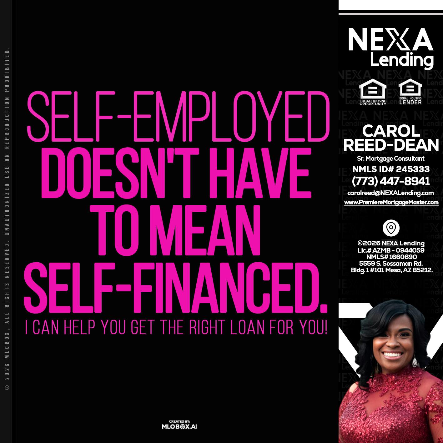 self employed - Carol Dean -Sr. Mortgage Consultant