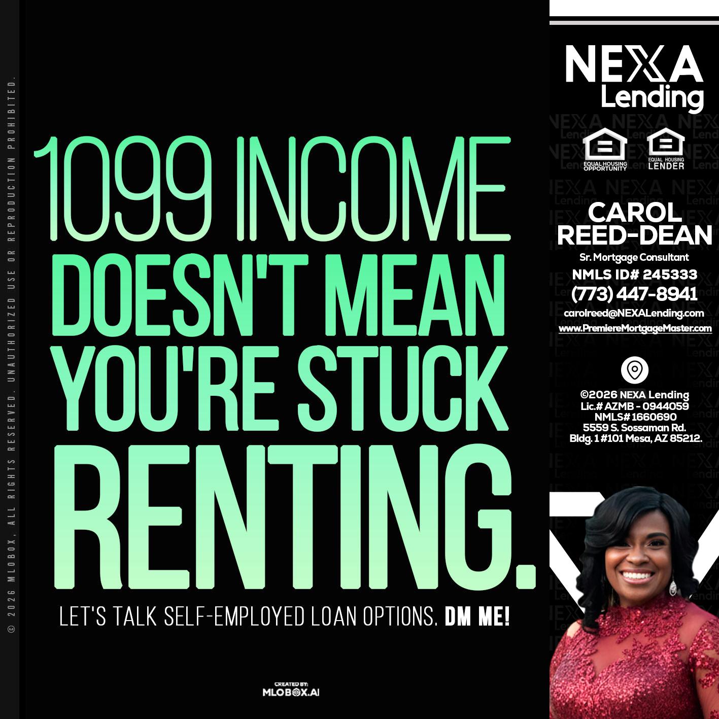 1099 income - Carol Dean -Sr. Mortgage Consultant
