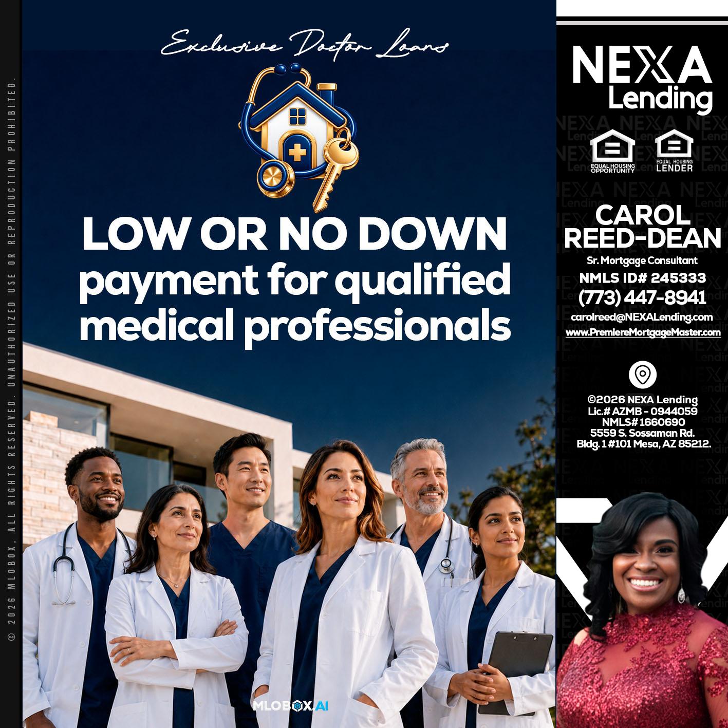 DOCTOR LOANS - Carol Dean -Sr. Mortgage Consultant