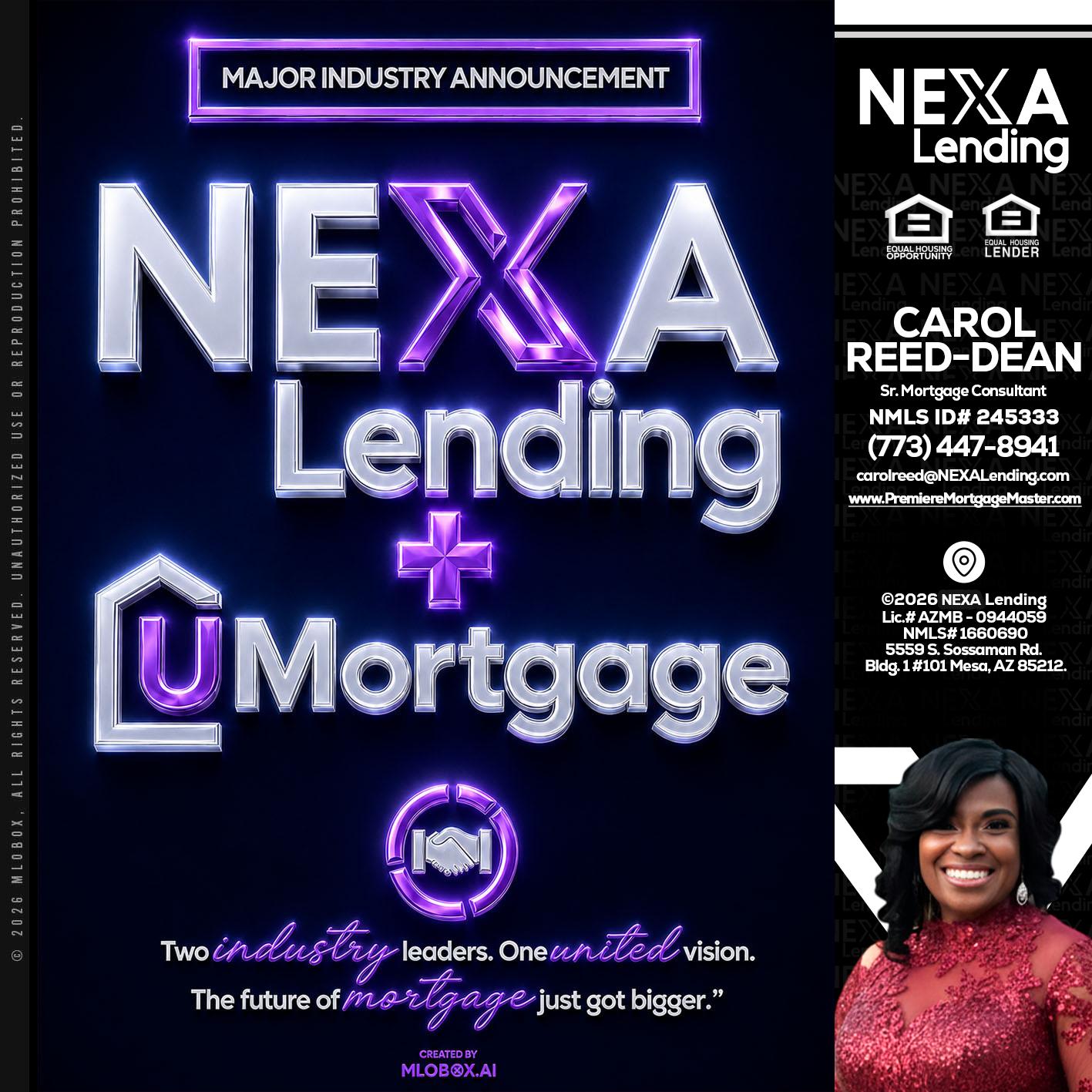 NEXA LENDING U MORTGAGE - Carol Dean -Sr. Mortgage Consultant