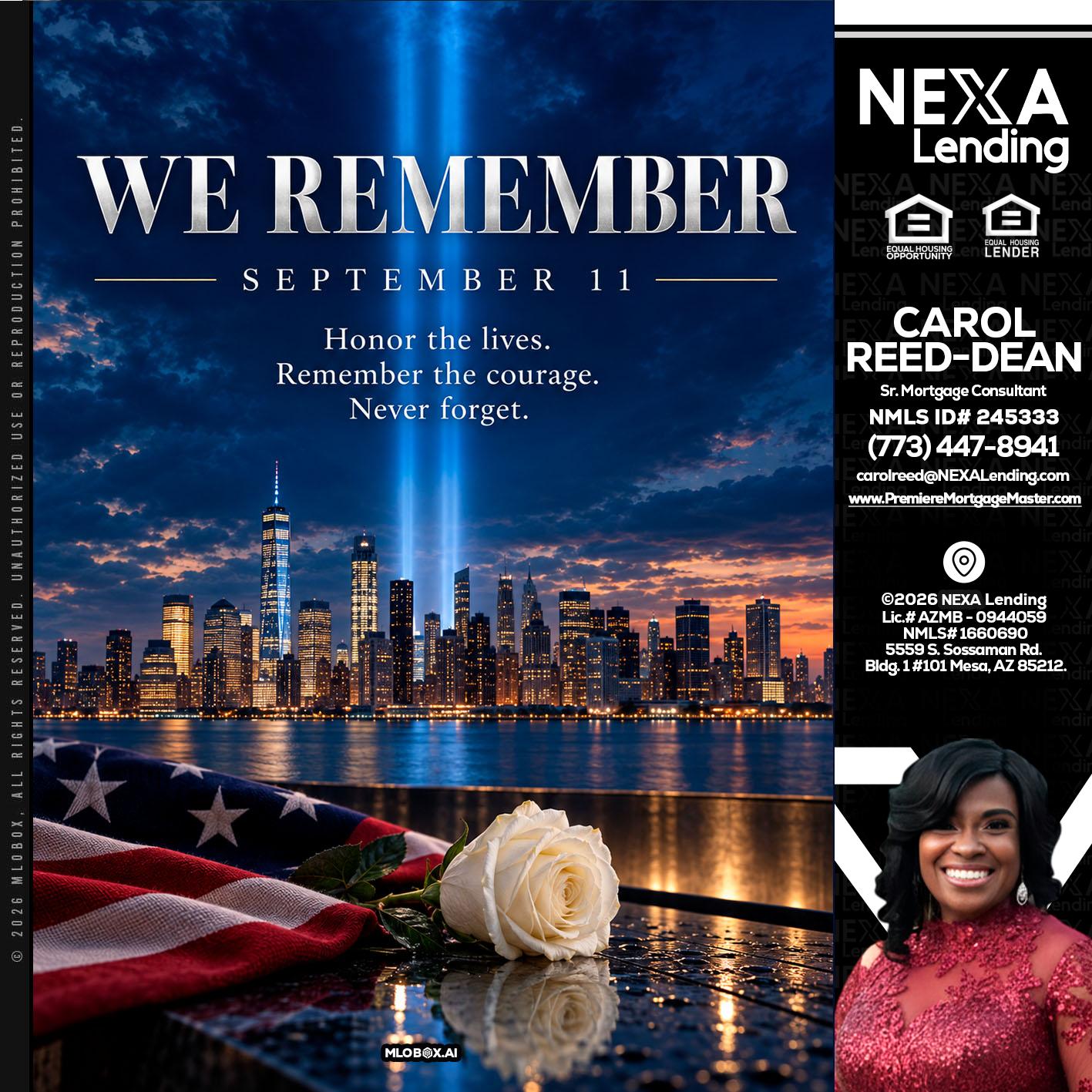 WE REMEMBER - Carol Dean -Sr. Mortgage Consultant